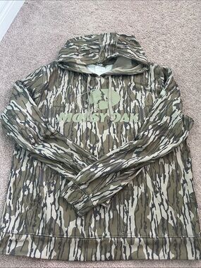 Mossy Oak Men's Camo Pullover Hoodie - Olive & Tan